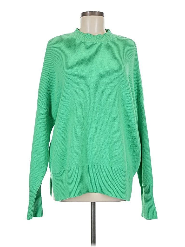 Pre-owned By Together Turtleneck Sweater In Green