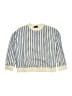 Monoprix Stripes Ivory Pullover Sweater Size 8 - photo 1