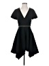Halston Heritage Solid Black Cocktail Dress Size 4 - photo 1