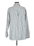 Max Studio Stripes Silver Long Sleeve Button-Down Shirt Size M - photo 2