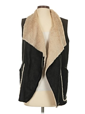 Trafaluc by Zara Faux Fur Vest (view 1)