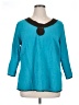 Chadwicks 100% Cotton Teal 3/4 Sleeve Top Size 1X - photo 1