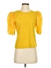 Flat White Yellow Short Sleeve Top Size S - photo 1