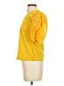 Flat White Yellow Short Sleeve Top Size S - photo 5
