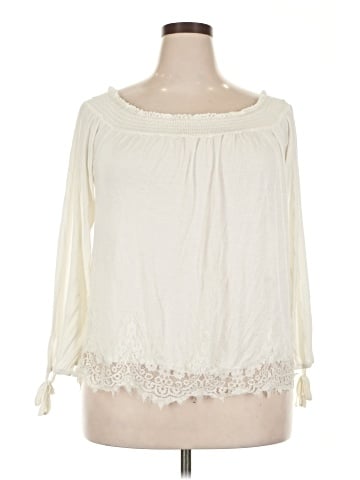 No Comment 3/4 Sleeve Blouse (view 1)