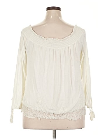 No Comment 3/4 Sleeve Blouse (view 2)