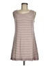 Logo Layers Stripes Gray Casual Dress Size M - photo 1
