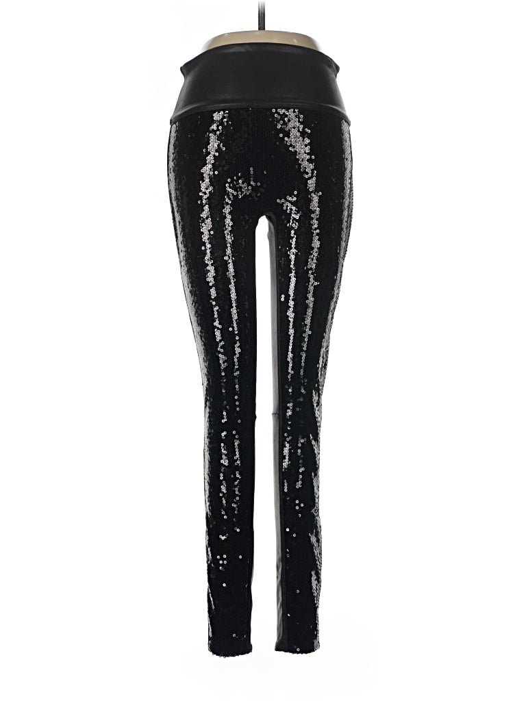 Pre-owned Spanx Faux Leather Pants In Black