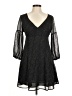 LUCCA 100% Polyester Polka Dots Black Cocktail Dress Size M - photo 1