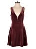 Express Solid Burgundy Cocktail Dress Size XXS - photo 1