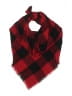 Unbranded 100% Acrylic Plaid Burgundy Red Scarf One size - photo 1