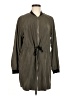 I. Joah 100% Polyester Green Trenchcoat Size M - photo 1