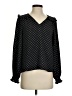 CeCe Polka Dots Black Long Sleeve Blouse Size XS - photo 1
