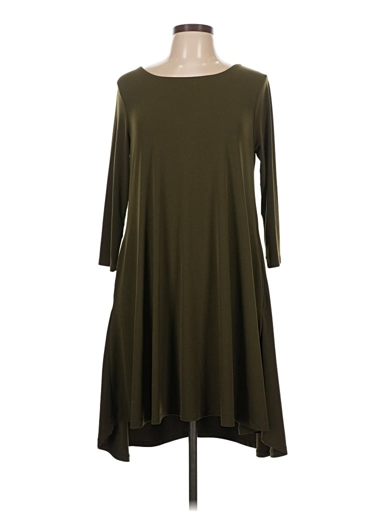 Pre-owned Nina Leonard Casual Dress In Green