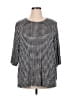 Grace Houndstooth Black 3/4 Sleeve Blouse Size 2X - photo 1