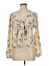Lydelle 100% Polyester Ivory Long Sleeve Blouse Size M - photo 1