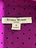 Studio Works Polka Dots Purple Long Sleeve Blouse Size 1X - photo 7