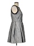 Zara Basic 100% Polyester Metallic Gray Cocktail Dress Size L - photo 4