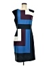 Ann Taylor Color Block Blue Casual Dress Size 8 - photo 1