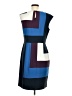 Ann Taylor Color Block Blue Casual Dress Size 8 - photo 2