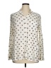 BeachLunchLounge 100% Viscose Hearts Ivory Long Sleeve Blouse Size XL - photo 1