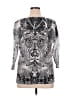 Style&Co 100% Polyester Silver 3/4 Sleeve Blouse Size 2X - photo 2