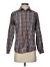 David Brooks Plaid Blue Long Sleeve Button-Down Shirt Size S - photo 1