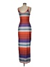 Shein 100% Polyester Stripes Orange Casual Dress Size 8 - 10 - photo 2