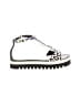Just Cavalli Graphic White Black Sandals Size EU 37 - photo 1