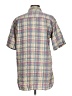 Metropolitan 100% Cotton Plaid Gray Short Sleeve Button-Down Shirt Size L - photo 2