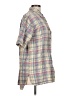 Metropolitan 100% Cotton Plaid Gray Short Sleeve Button-Down Shirt Size L - photo 4