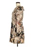 Le Superbe 100% Polyester Print Tan Casual Dress Size 6 - photo 5