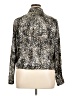 Nine West 100% Polyester Animal Print Silver Long Sleeve Blouse Size XL - photo 2