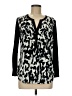 Pale Sky 100% Polyester Animal Print Black Long Sleeve Blouse Size M - photo 1