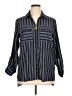 MICHAEL Michael Kors Stripes Blue Long Sleeve Blouse Size XL - photo 1