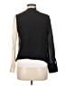 MNG Suit Color Block Ivory Black Long Sleeve Blouse Size 6 - photo 2