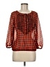 Unbranded 100% Polyester Orange 3/4 Sleeve Blouse Size 8 - photo 1