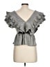 Entro 100% Polyester Gray Sleeveless Blouse Size L - photo 2
