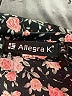 Allegra K 100% Polyester Floral Black Long Sleeve Blouse Size XL - photo 7