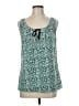 Ann Taylor LOFT Outlet 100% Polyester Teal Sleeveless Blouse Size M - photo 1