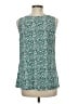 Ann Taylor LOFT Outlet 100% Polyester Teal Sleeveless Blouse Size M - photo 2