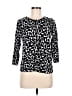 Relativity 100% Cotton Animal Print Black Cardigan Size M - photo 1