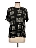 Liz Baker Black Short Sleeve Blouse Size L (petite) - photo 1