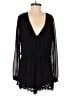 Astr 100% Polyester Solid Black Romper Size XS - photo 1