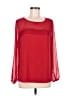Apt. 9 100% Polyester Red Long Sleeve Blouse Size M - photo 1