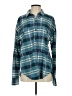 Free People Plaid Teal Long Sleeve Button-Down Shirt Size XS - photo 1