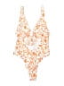 Fashion Nova Print Orange One Piece Swimsuit Size L - photo 1