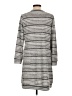 Tacera Stripes Gray Casual Dress Size L - photo 2
