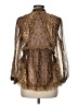Zimmermann 100% Silk Animal Print Brown Long Sleeve Silk Top Size 10 (3) - photo 2