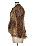 Zimmermann 100% Silk Animal Print Brown Long Sleeve Silk Top Size 10 (3) - photo 5